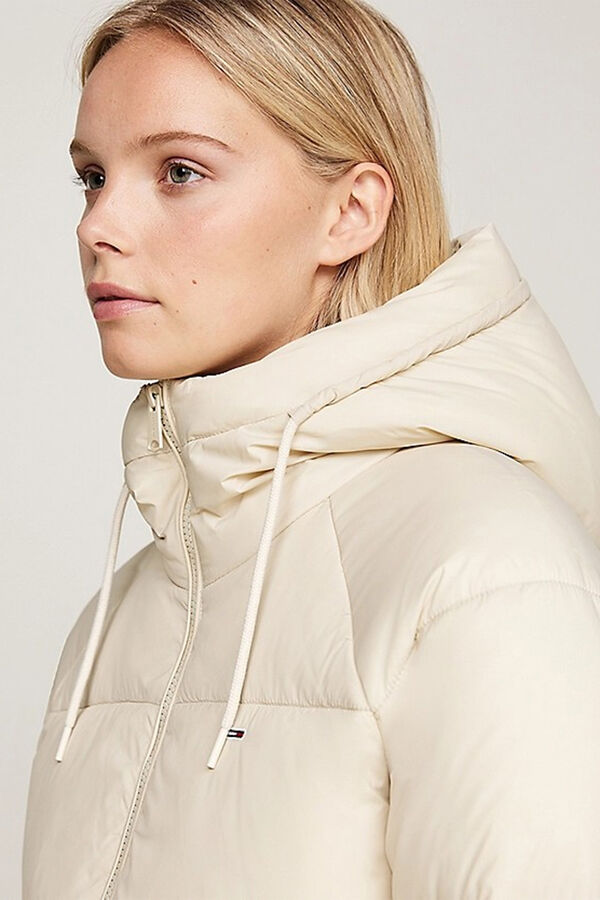 Tommy Jeans Chaqueta acolchada con capucha y cremallera azul