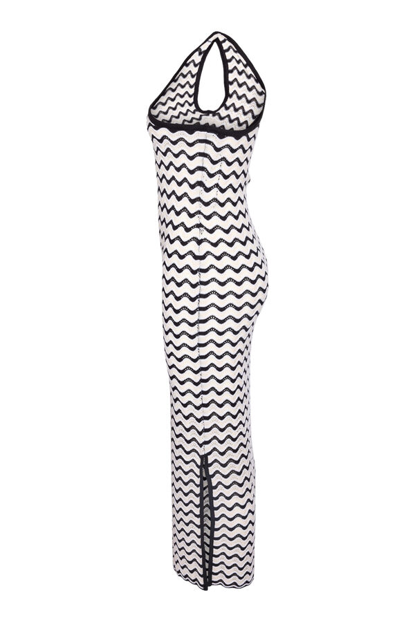 Noisy May Vestido crochet&nbsp;assim&eacute;trico preto