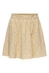Only Saia curta fluida bege