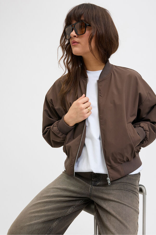 Jack & Jones Blus&atilde;o bomber castanho