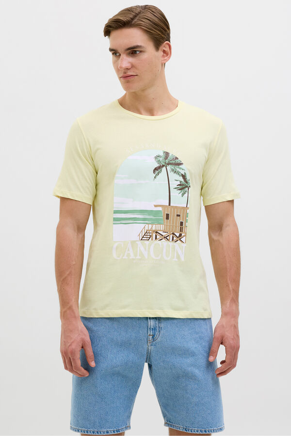 JJ REBEL Camiseta regular fit amarillo