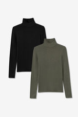 Tiffosi Pack 2 Camisetas de Cuello Alto negro