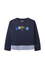 Springfield Kids Sweatshirt bimat&eacute;ria para menina azul