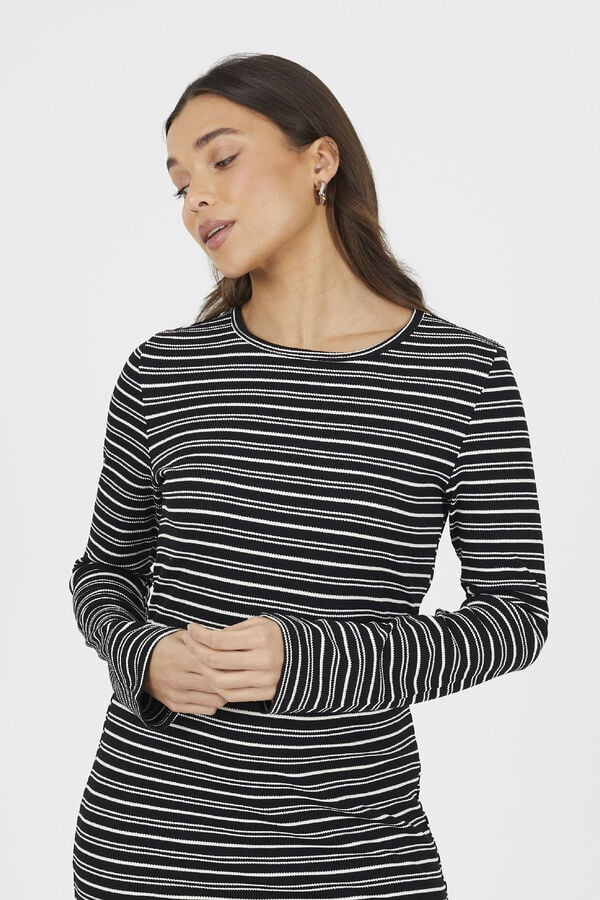 Brave Soul Vestido a rayas negro