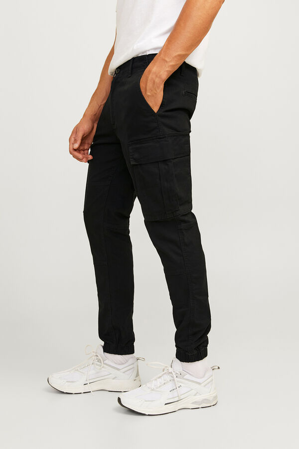 JJ REBEL Pantal&oacute;n cargo slim fit negro