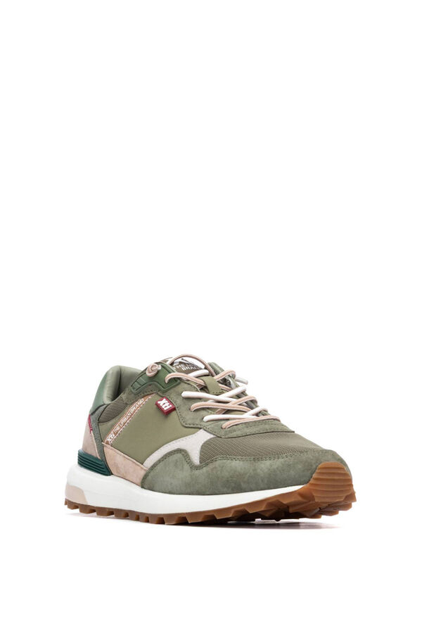 XTI Zapatillas serraje amortiguaci&oacute;n kaki