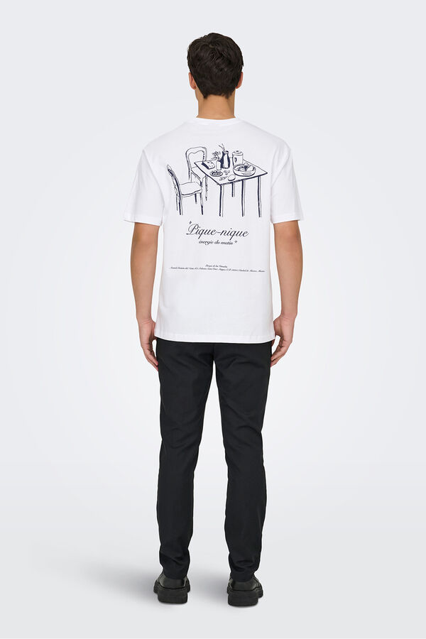 Only & Sons T-shirt manga curta branco