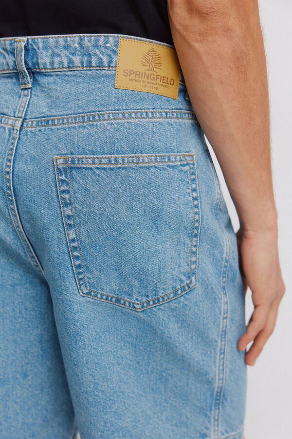 Springfield Bermuda vaquera stright fit azul