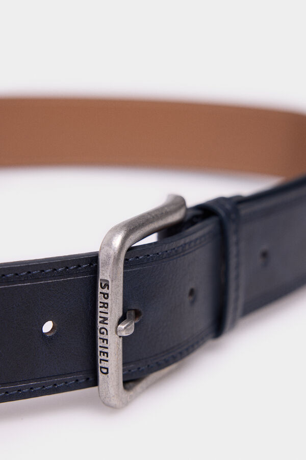 Springfield Cinto b&aacute;sico pele azul