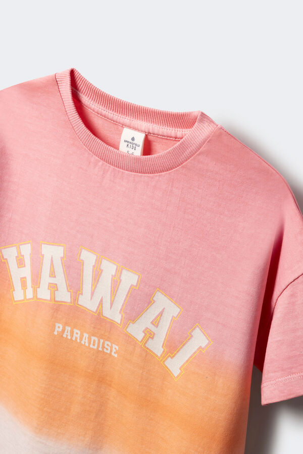 Springfield Kids Camiseta dip dye niña naranja