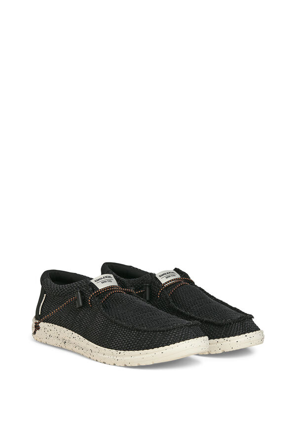 Jack & Jones Zapato Mocas&iacute;n Tejido negro
