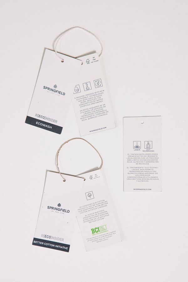 Springfield Cal&ccedil;as 5 bolsos cor regular relax lavado cru