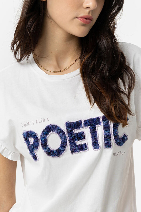 Tiffosi Camiseta con Texto Frontal blanco