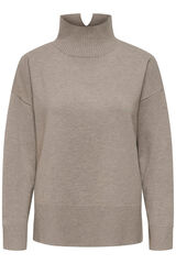 Only Jersey de cuello alto gris