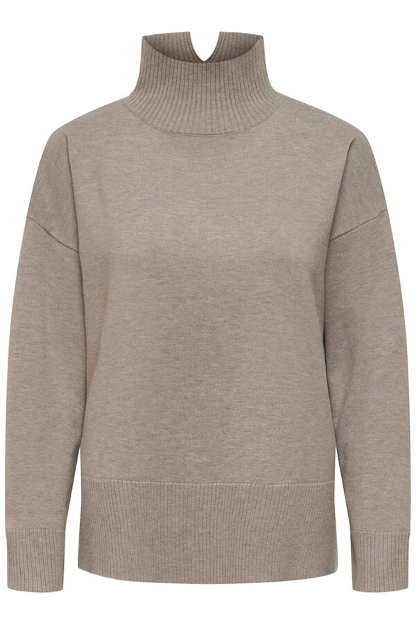 Only Jersey de cuello alto gris