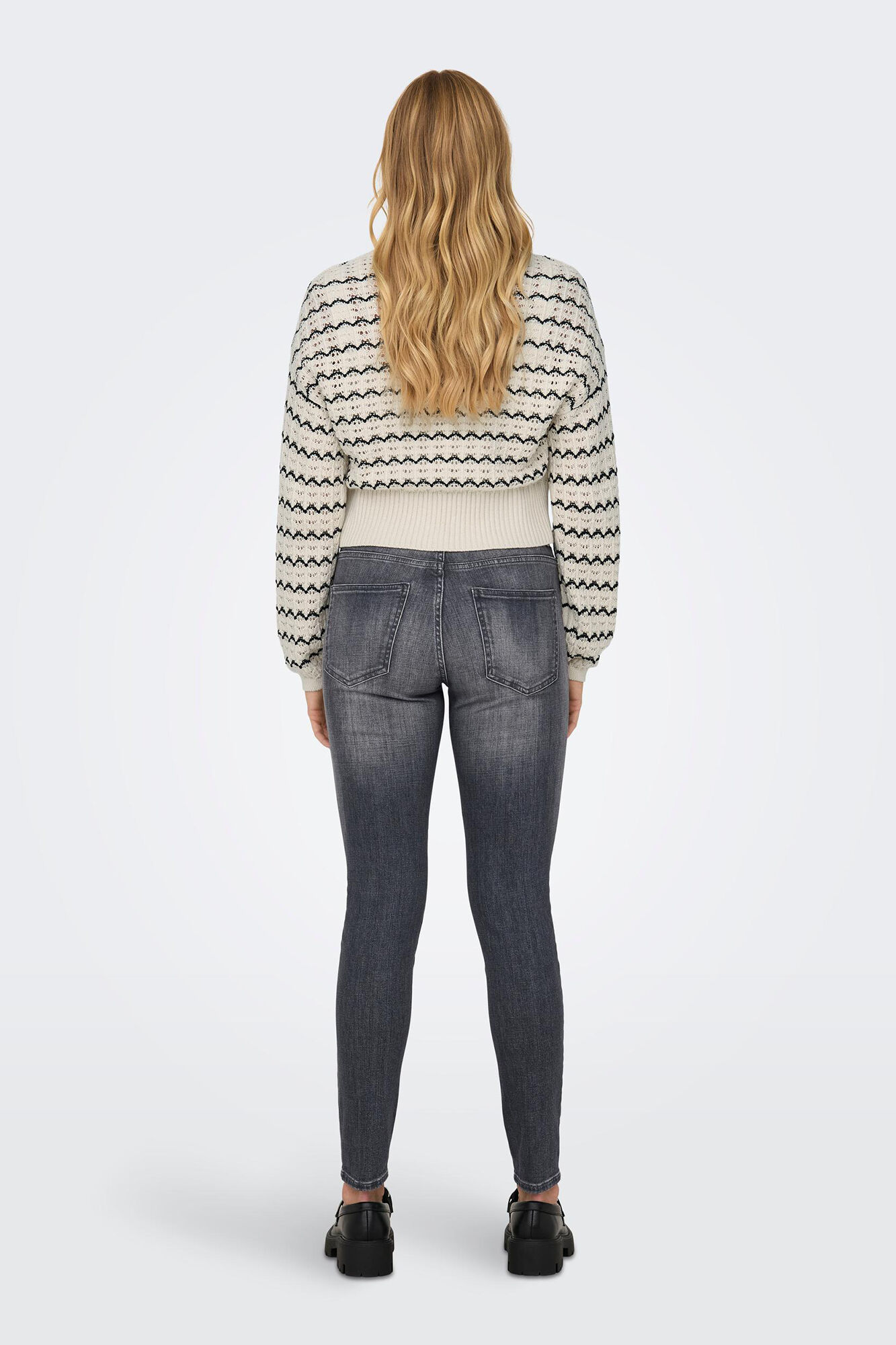 Only Camisola de malha curta canelada