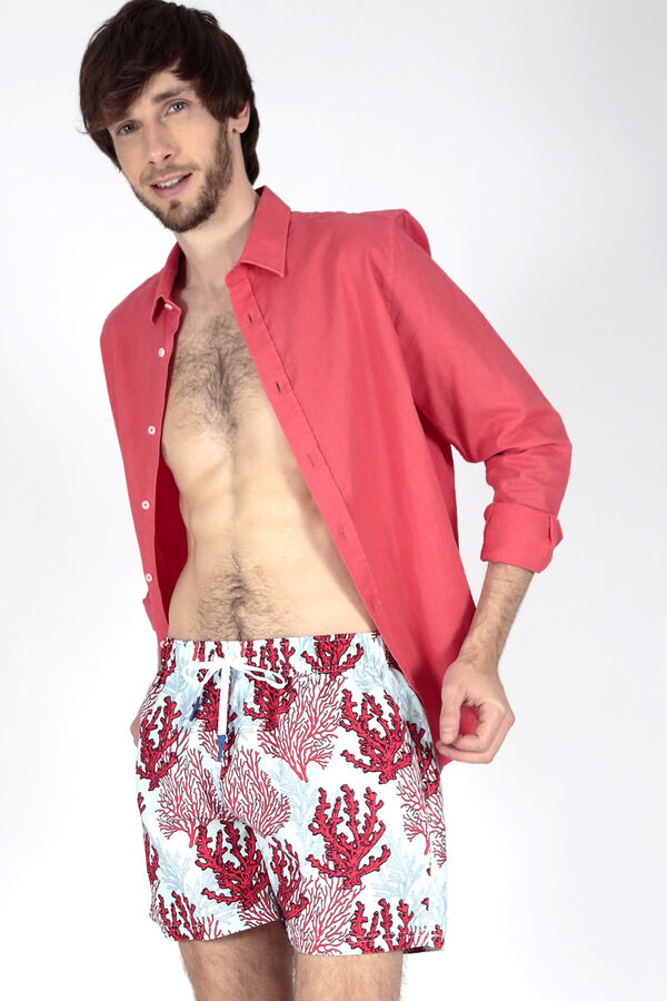 Brave Soul Ba&ntilde;ador estampado con cord&oacute;n azul