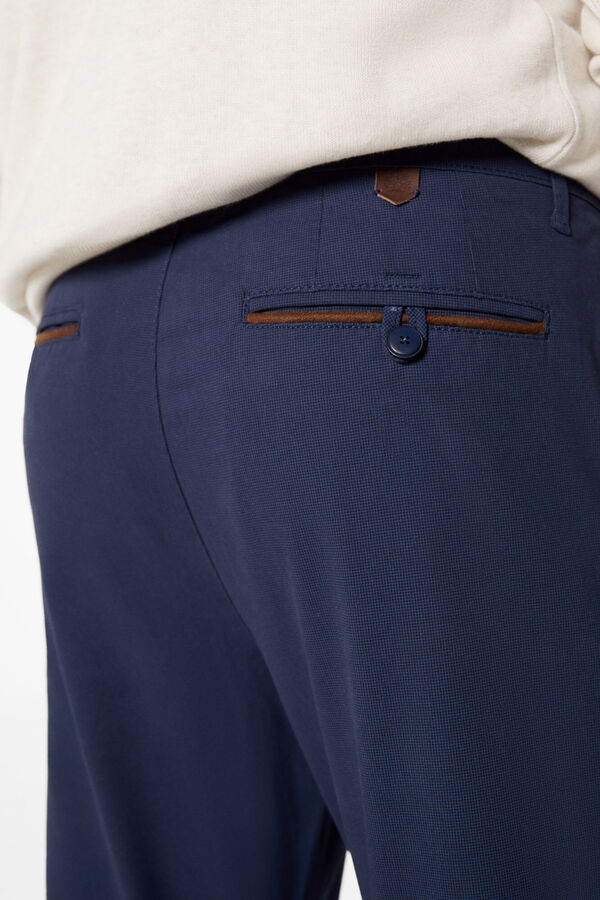 Springfield Chino micro estampado azul