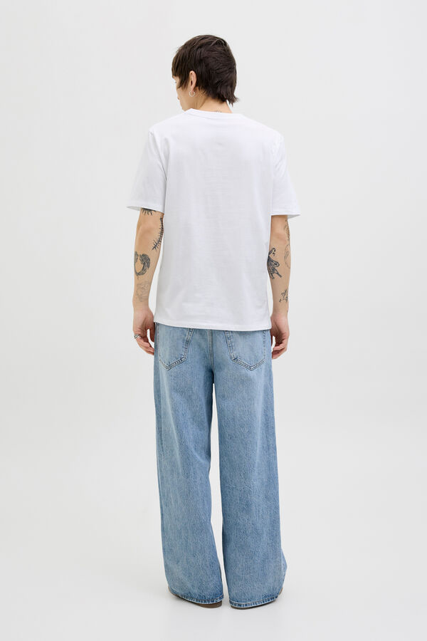 Jack & Jones Camiseta regular fit estampada blanco