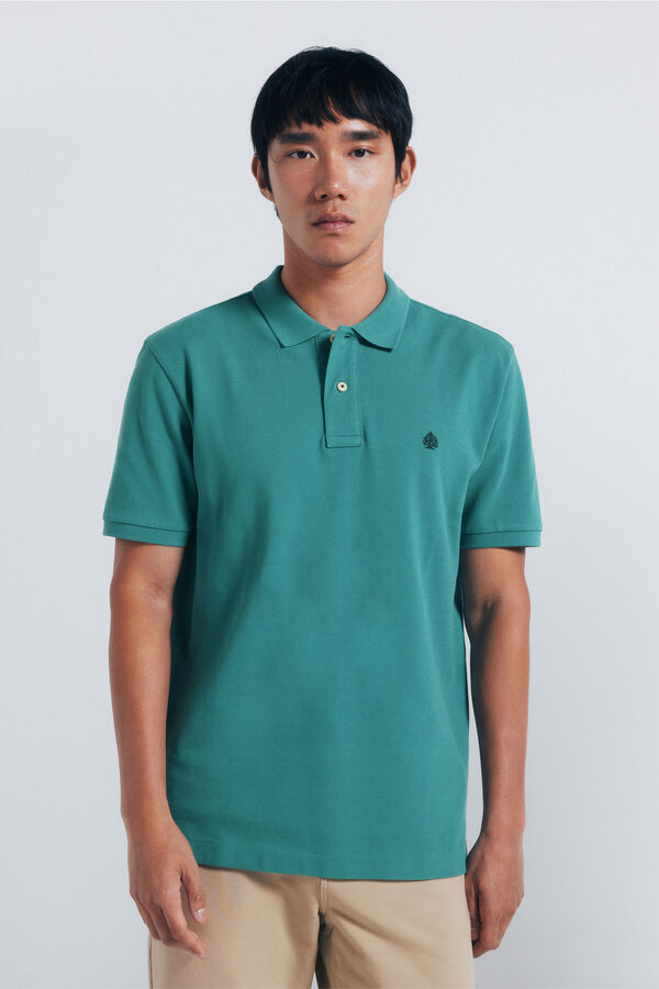 Springfield Polo piqu&eacute; b&aacute;sico regular fit verde