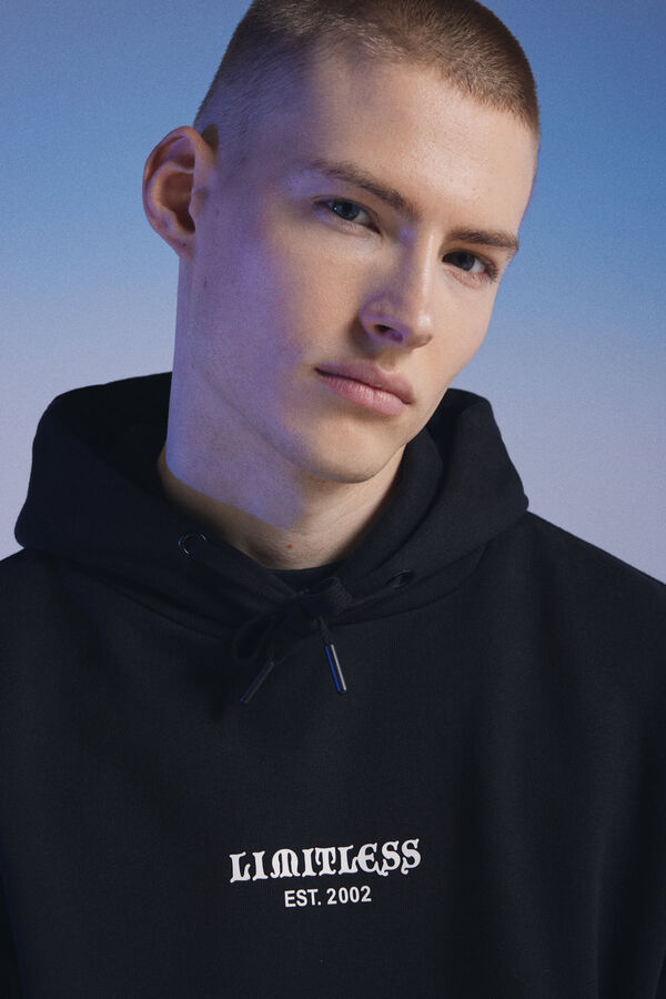 Springfield Sudadera capucha logo Pedri x Springfield negro