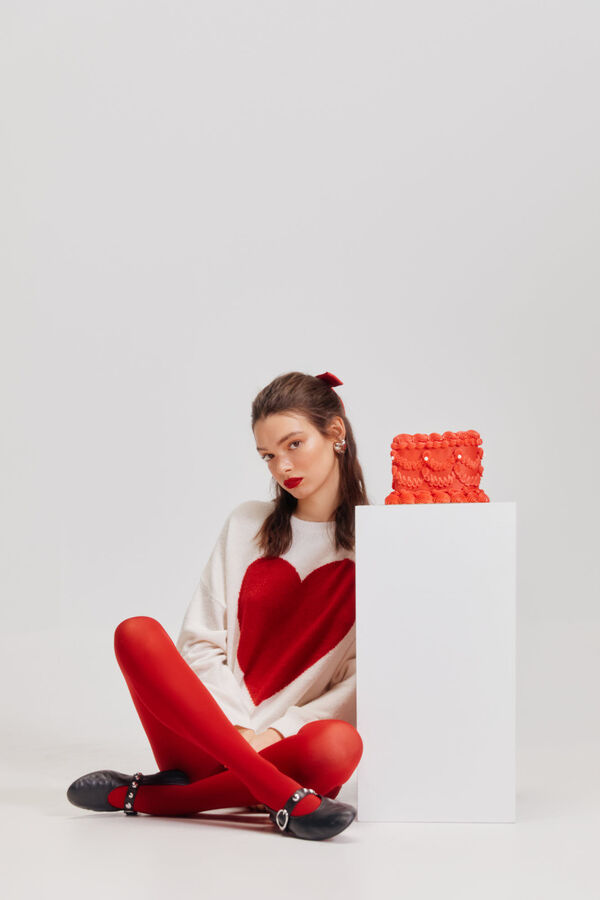 Springfield Jersey corazón intarsia estampado