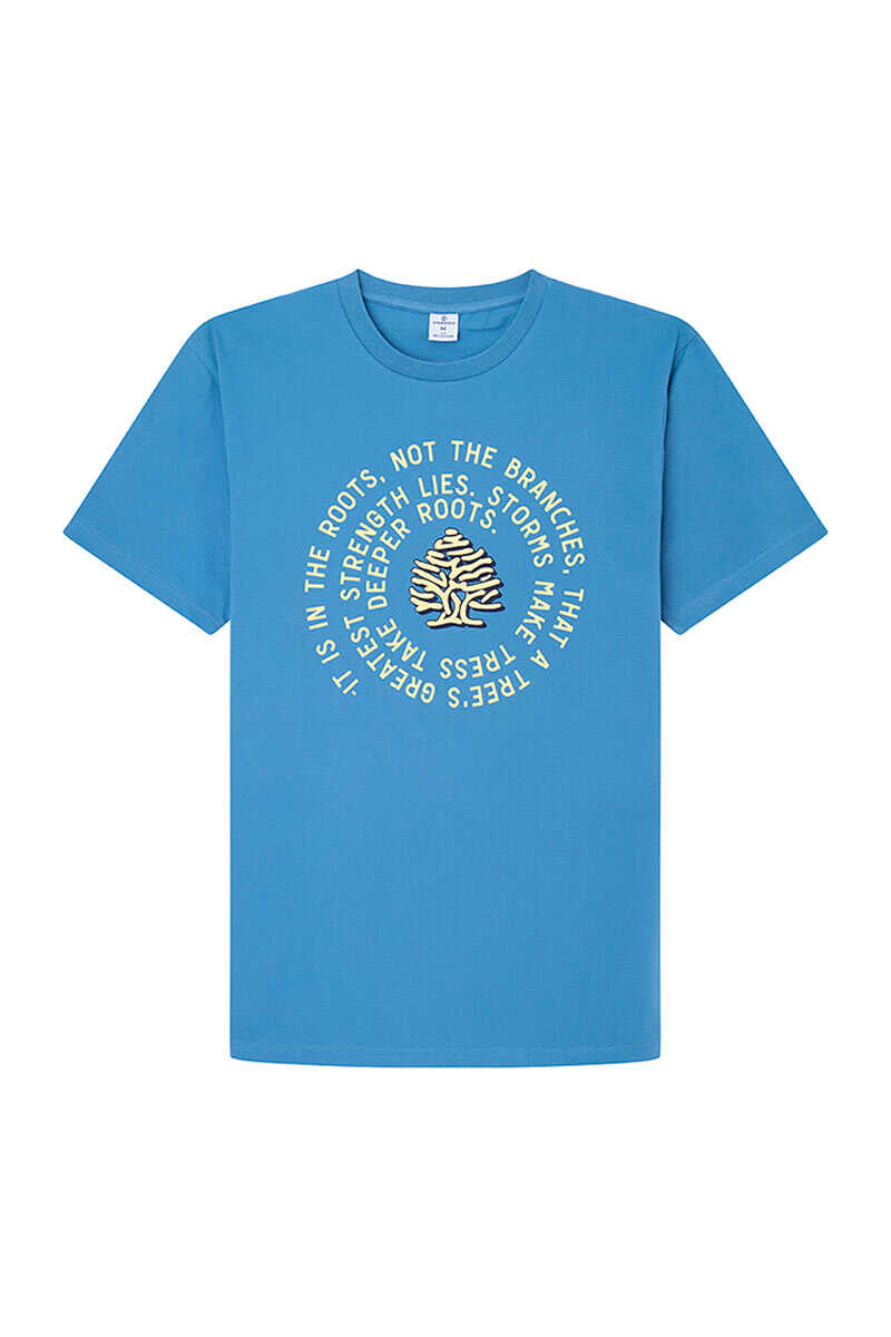Springfield Camiseta árbol espiral azul medio