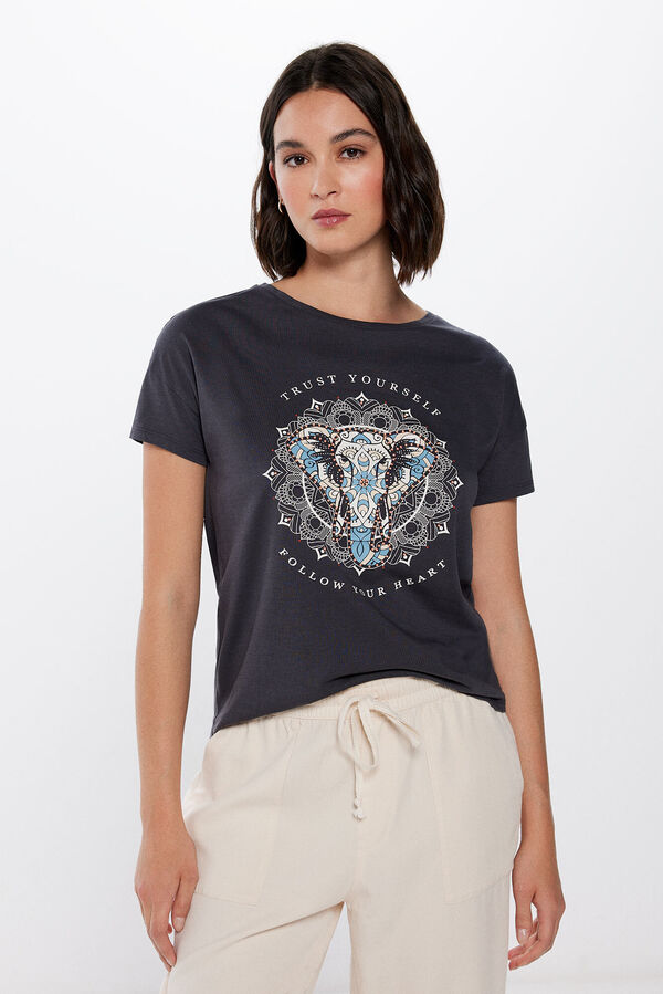 Springfield Camiseta Gr&aacute;fica &Eacute;tnica amarillo