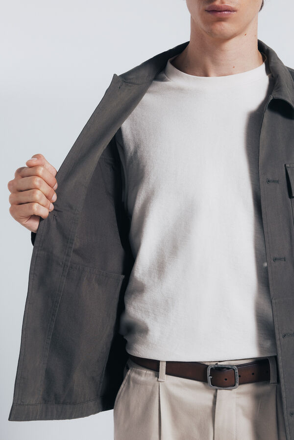 Springfield Sobrecamisa algodão bege