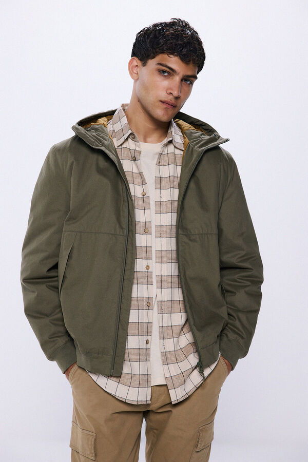 Springfield Jaqueta acolchoada de algodão bege