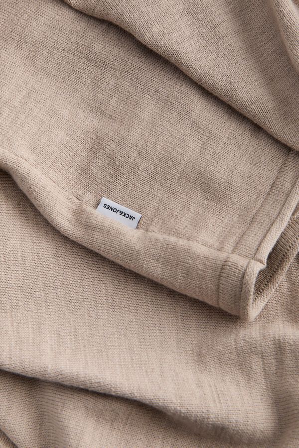 Jack & Jones PLUS Camisola b&aacute;sica manga comprida cru