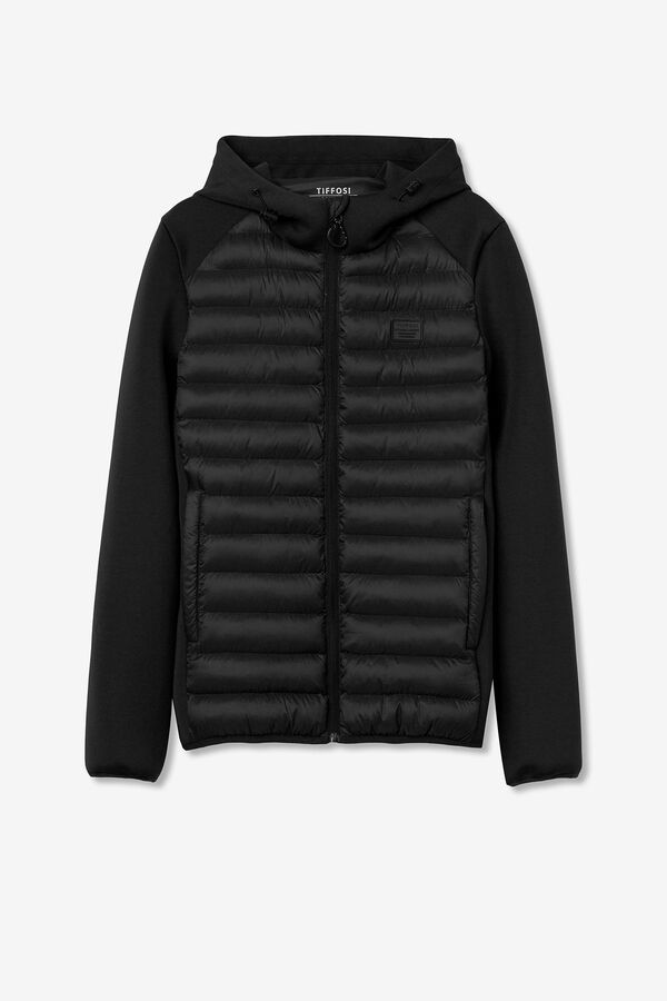 Tiffosi Casaco acolchoado combinado com capuz preto