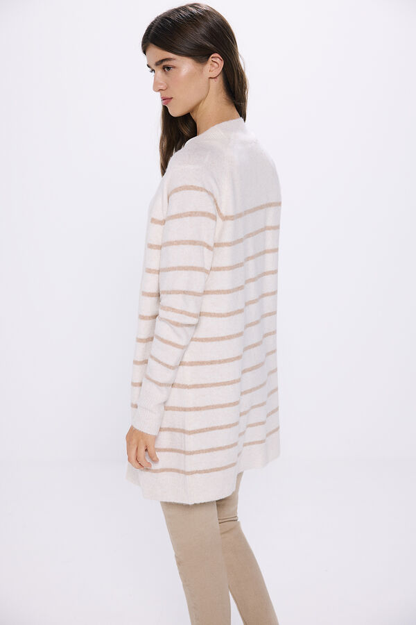 Springfield Cardigan largo abierto nude