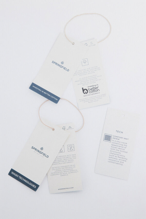 Springfield Jeans en knit denim slim fit azul