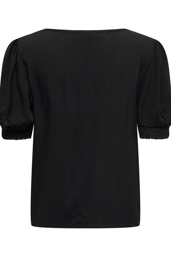 Only Top cuello pico negro