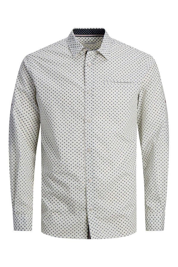 Jack & Jones Camisa microestampado slim fit blanco