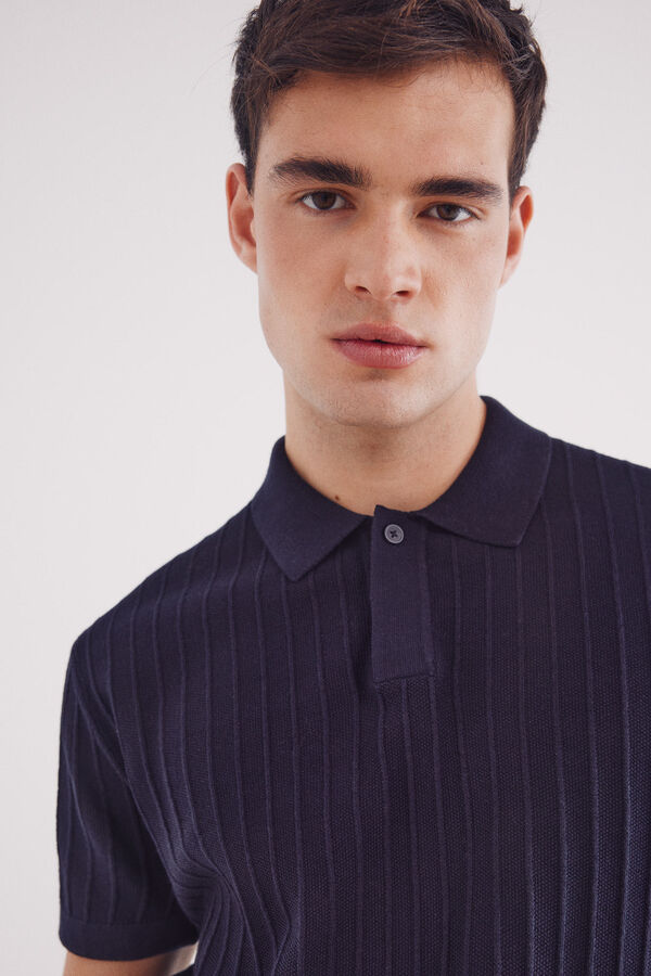 Springfield Camisola manga curta gola polo  azul