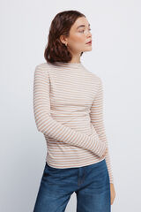 Springfield Camiseta cuello perkins tacto suave tostado