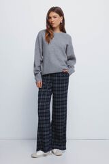 Springfield Pantalones jogger cuadros azul