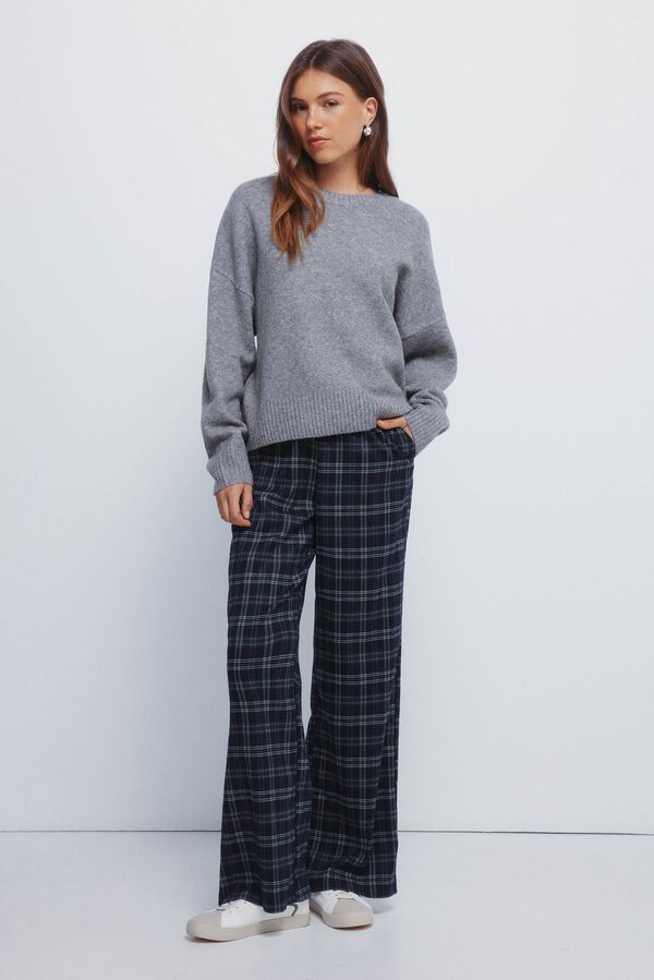 Springfield Pantalones jogger cuadros azul