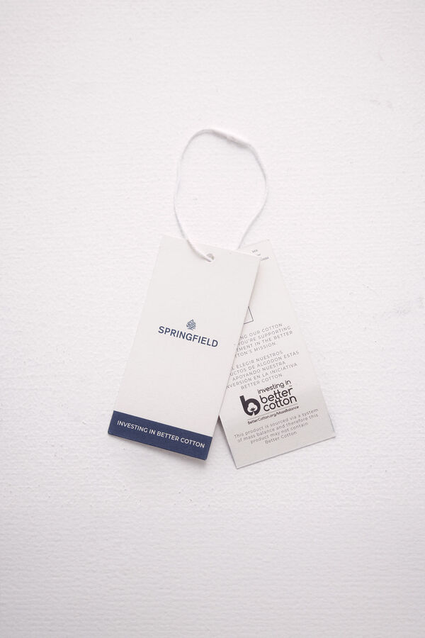 Springfield Camiseta tomara que alças com decote em crochet azul