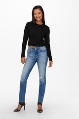 Only Crop top canal&eacute; negro