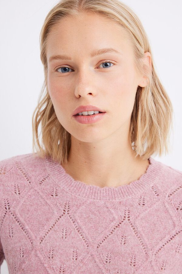 Springfield Jersey pointelle delantero morado/lila