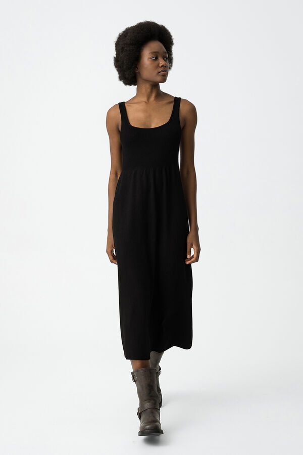 Tiffosi Vestido comprido de malha preto