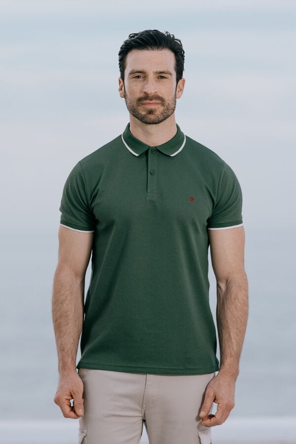 Celopman Polo Verde Contraste Line verde