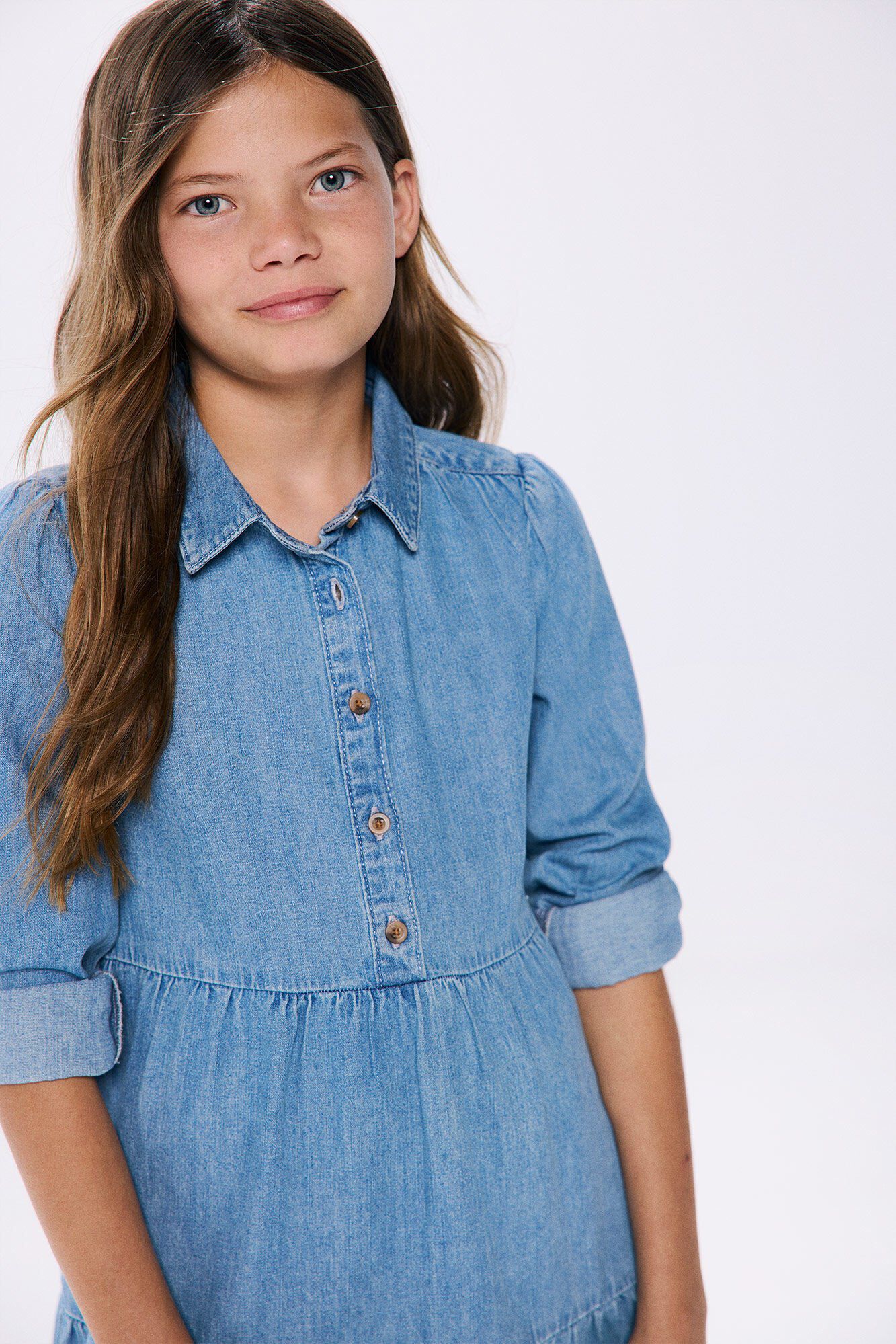 Springfield Kids Vestido camisa denim de menina
