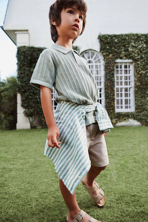 Springfield Kids Bermudas chino aos quadrados para menino bege