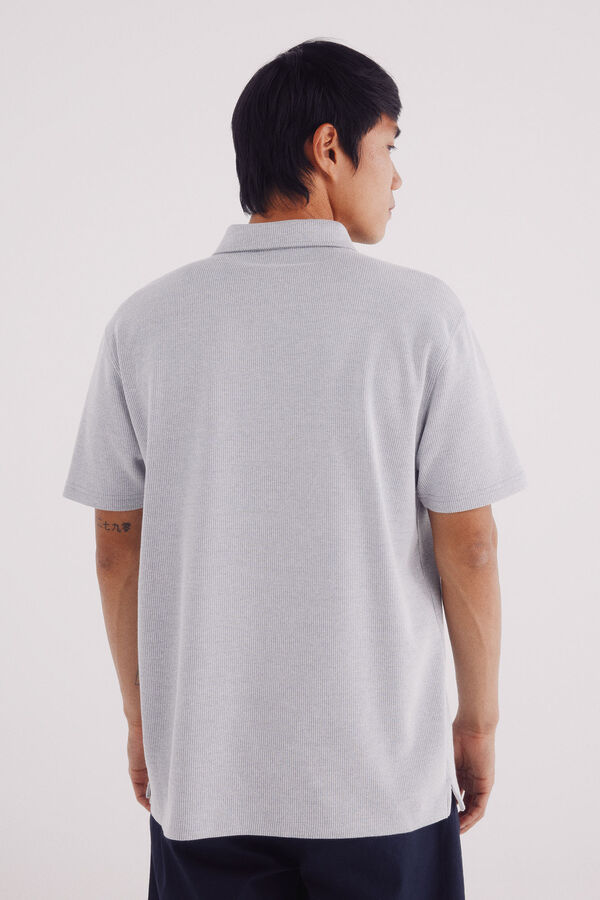 Springfield Polo estructura micro rayas azul