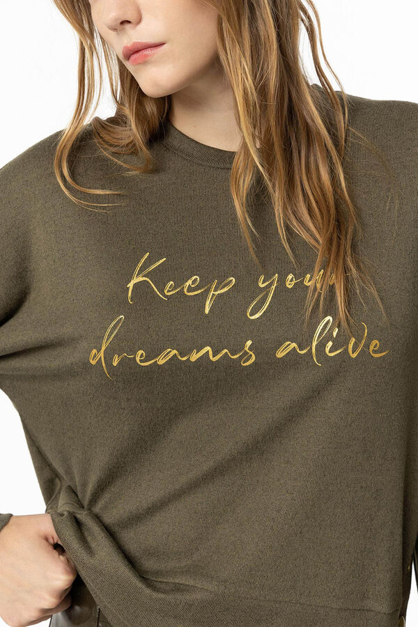 Tiffosi T-shirt de manga comprida com bot&otilde;es verde