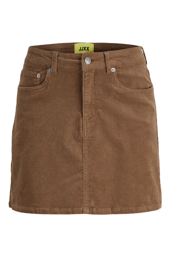 Jack & Jones Saia de veludo cotel&ecirc; slim fit cru